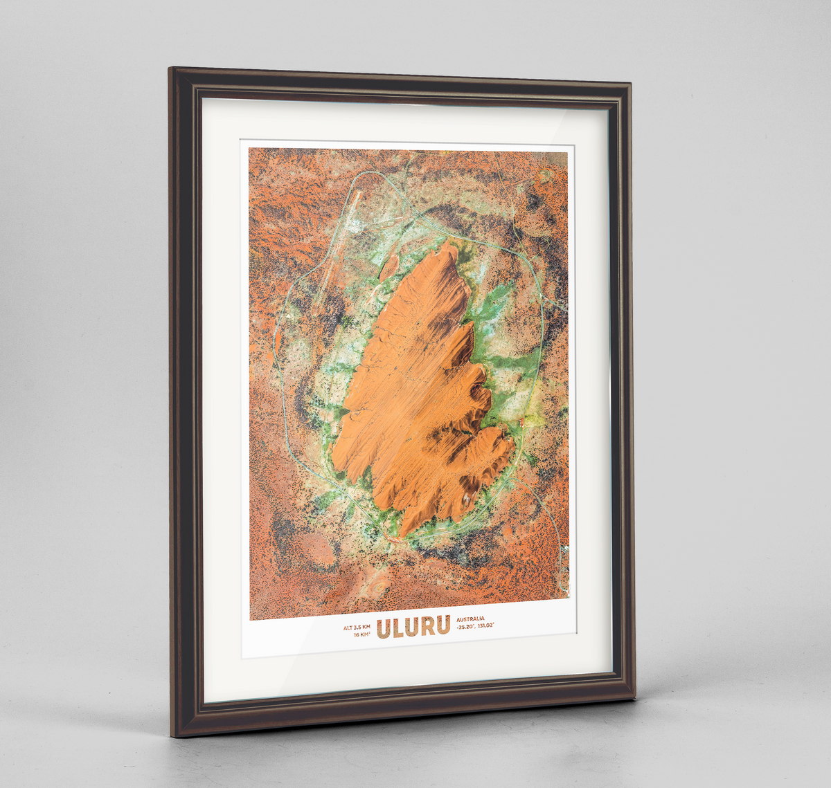 Uluru Earth Photography Art Print - Framed
