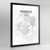 Manaus Map Art Print - Framed