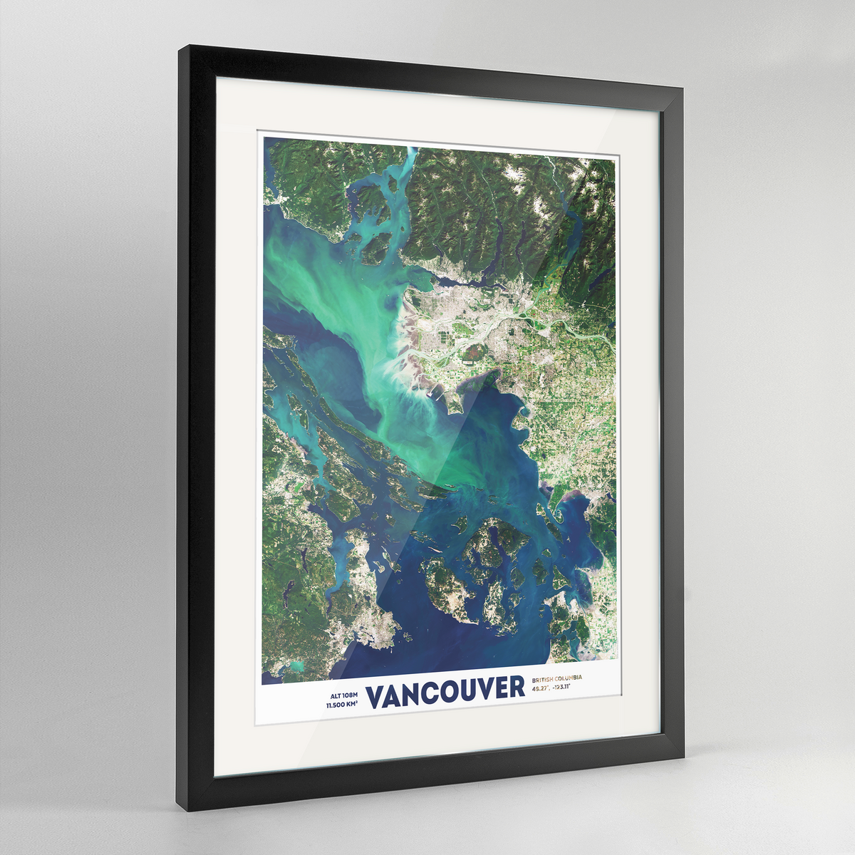 Vancouver Earth Photography Art Print - Framed