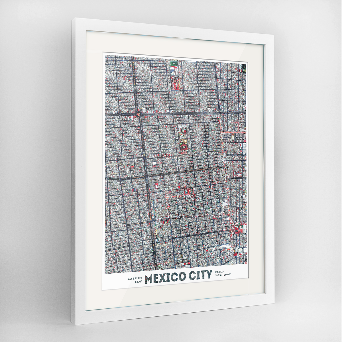 MexicoCity Earth Photography Art Print - Framed