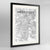 Framed Mexico City Map Art Print 24x36" Contemporary Black frame Point Two Design Group