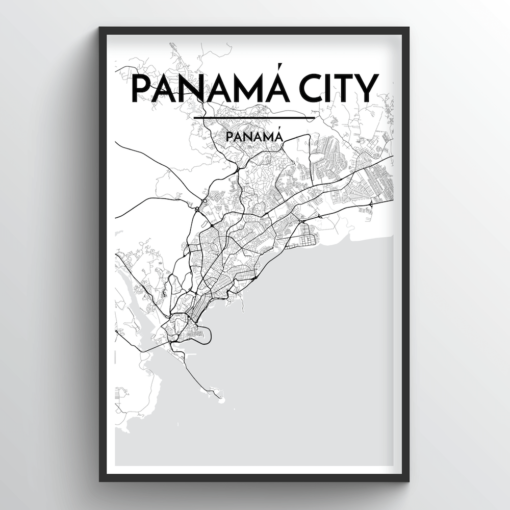 Panama Map Art Print