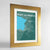 Framed Port Au Prince Map Art Print 24x36" Gold frame Point Two Design Group