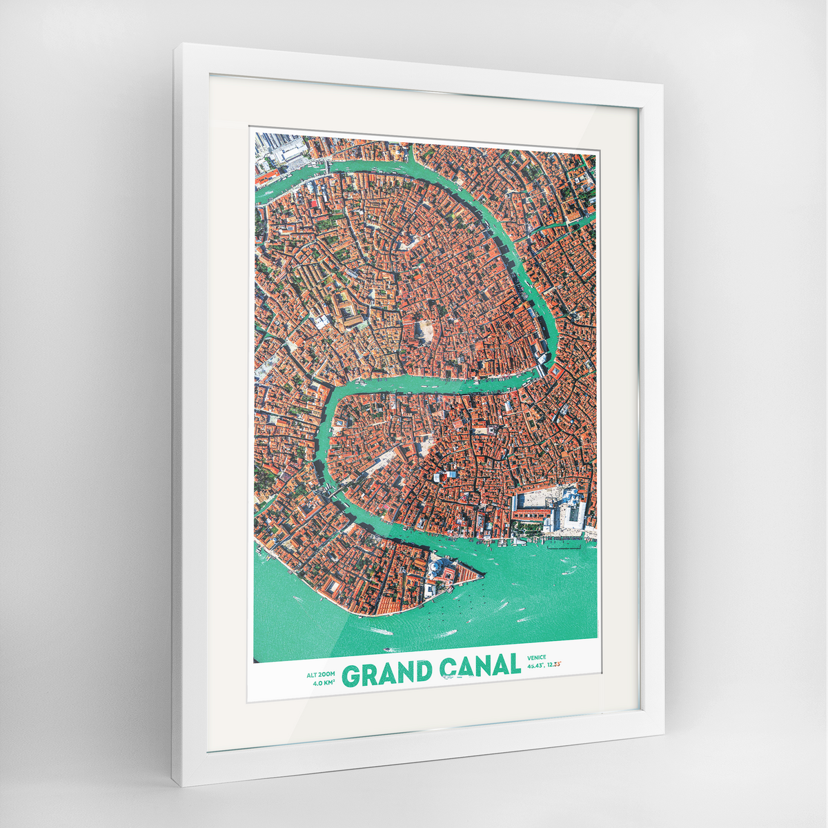 Venice Grand Canal Earth Photography Art Print - Framed