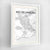 Framed Rio de Janeiro Map Art Print 24x36" Contemporary White frame Point Two Design Group