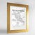 Framed Rio de Janeiro Map Art Print 24x36" Gold frame Point Two Design Group