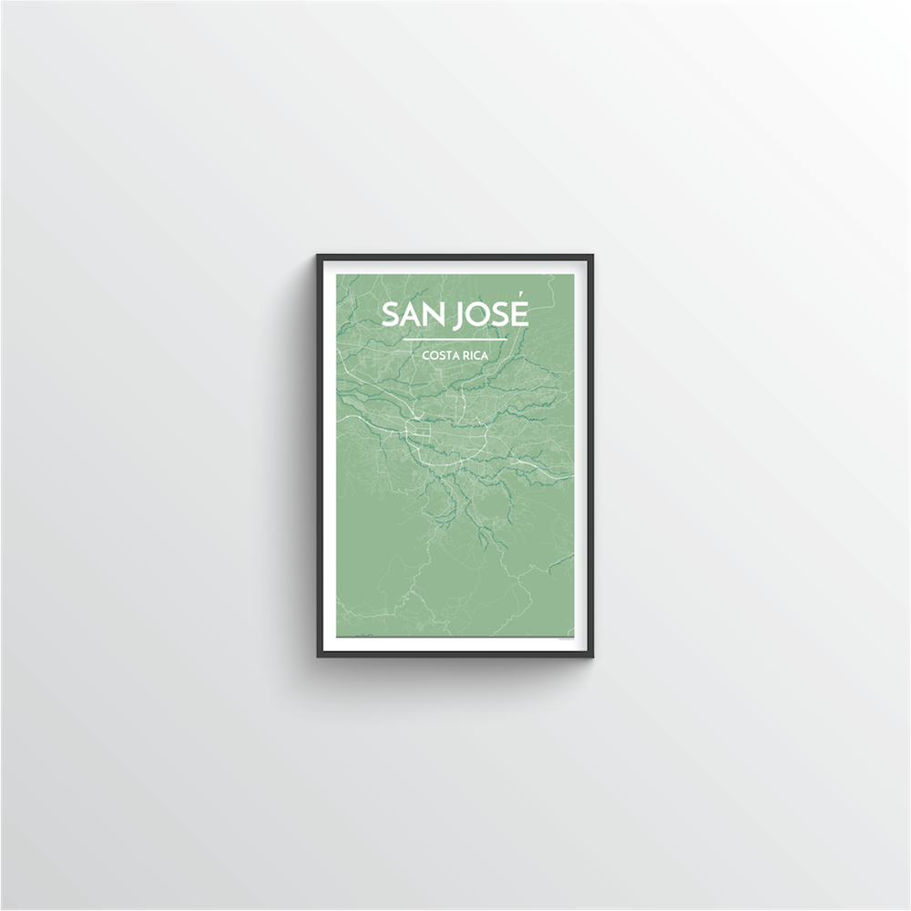 San Jose Map Art Print