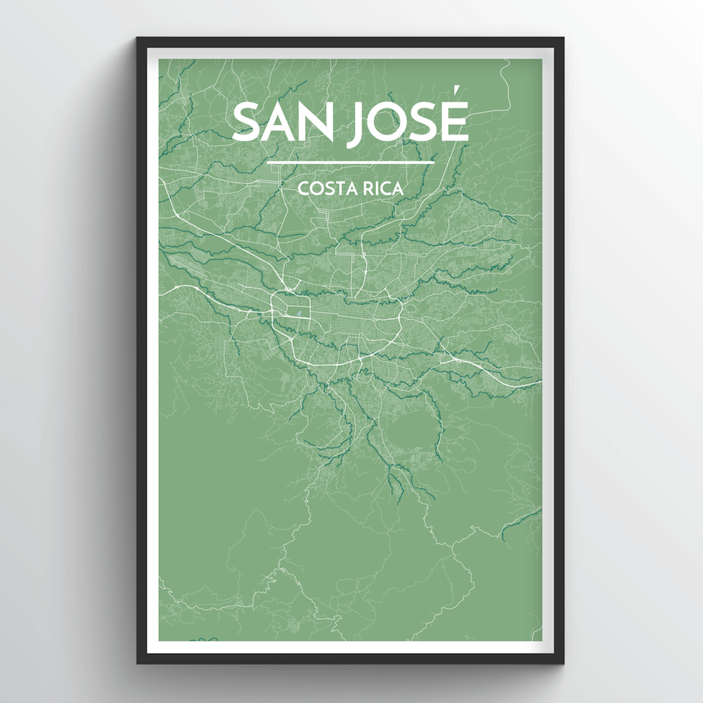 San Jose City Map Art Print - Point Two Design