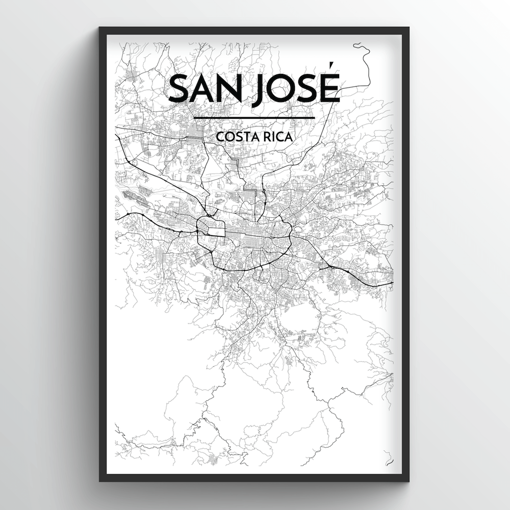 San Jose Map Art Print