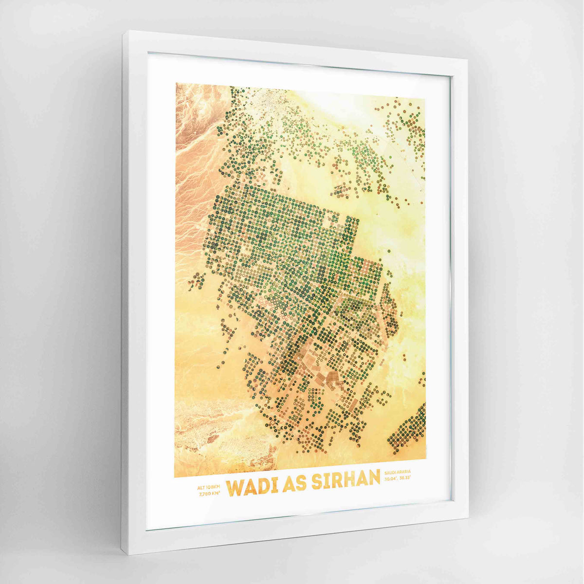 Wadi As Sirhan Earth Photography Art Print - Framed