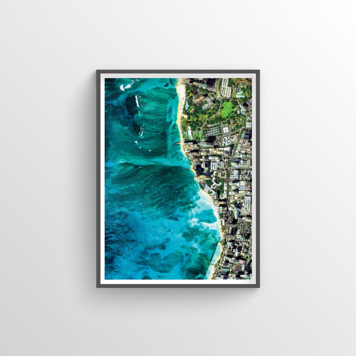 Waikiki Beach Earth Photography - Art Print
