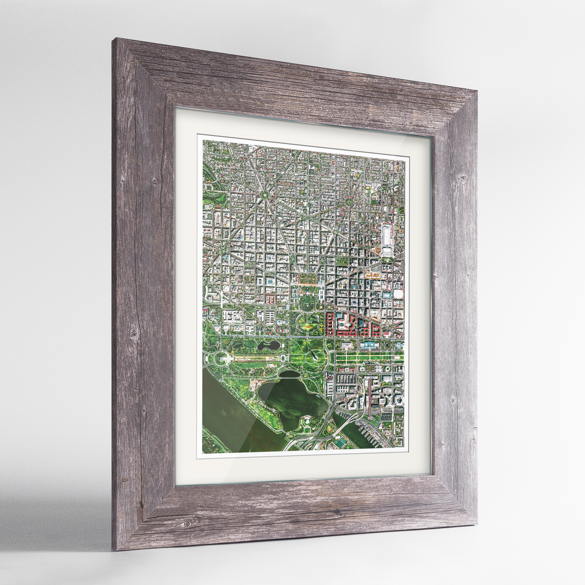 Washington DC Earth Photography Art Print - Framed