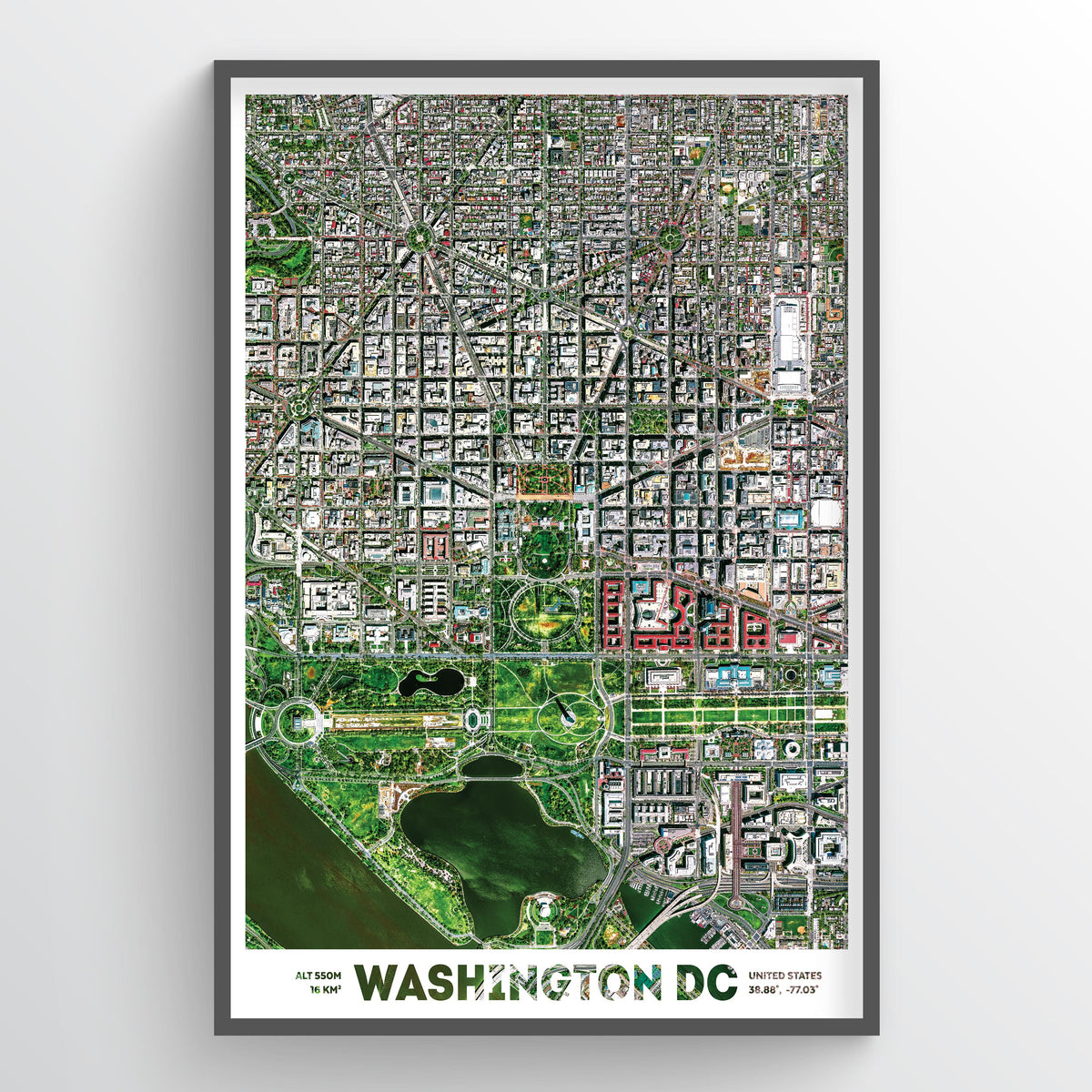 Washington DC Earth Photography Print