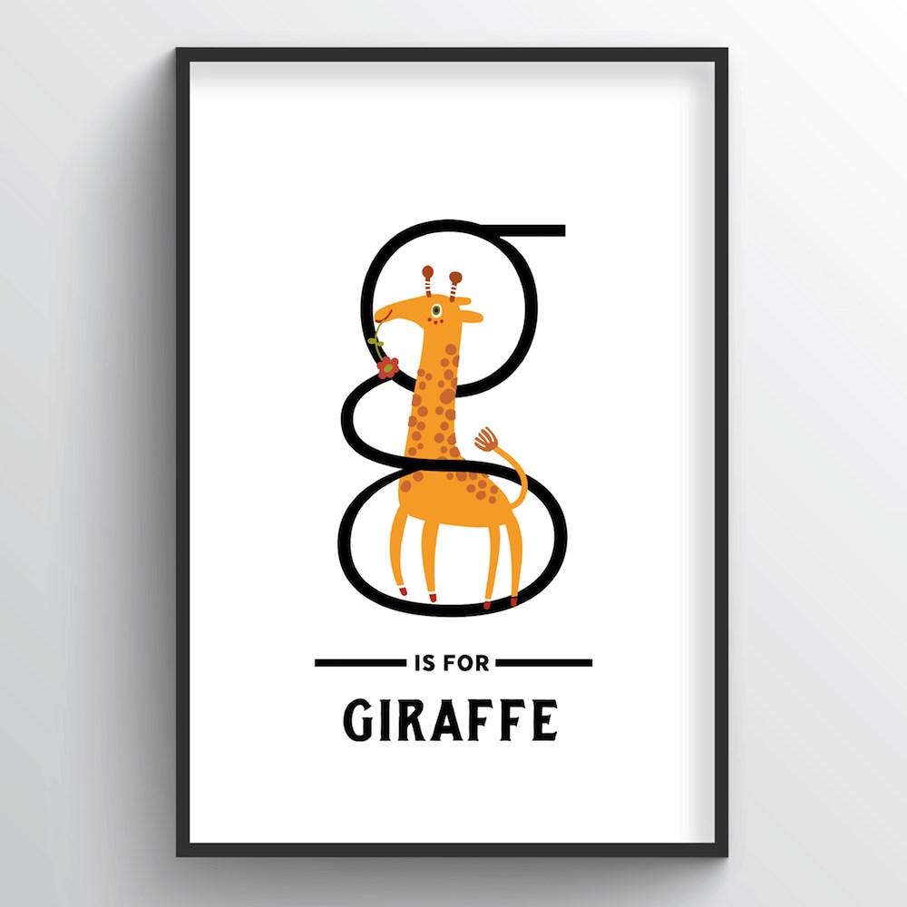Animal Alphabet - Letter G - Point Two Design