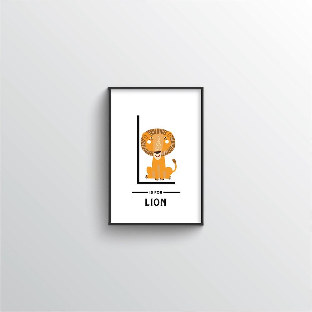 Animal Alphabet - Letter L - Point Two Design