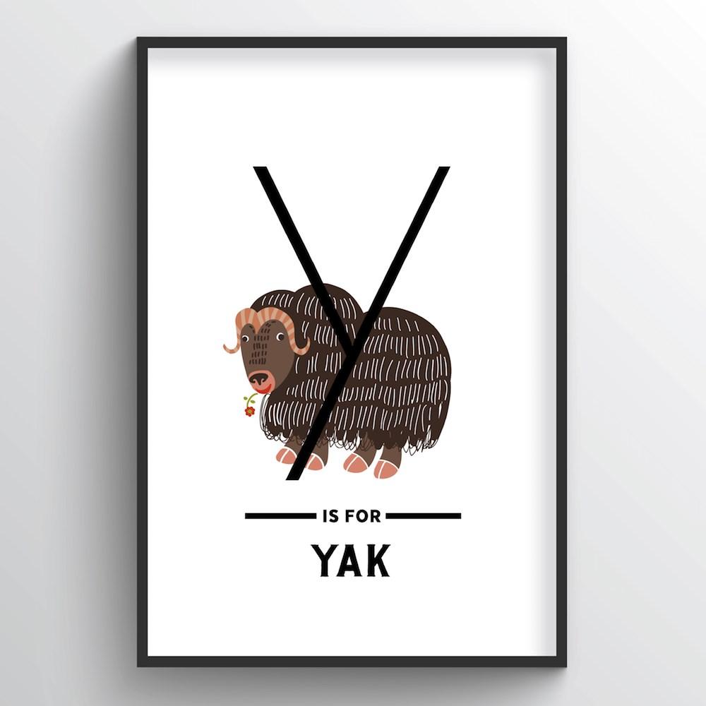 Animal Alphabet - Letter Y - Point Two Design