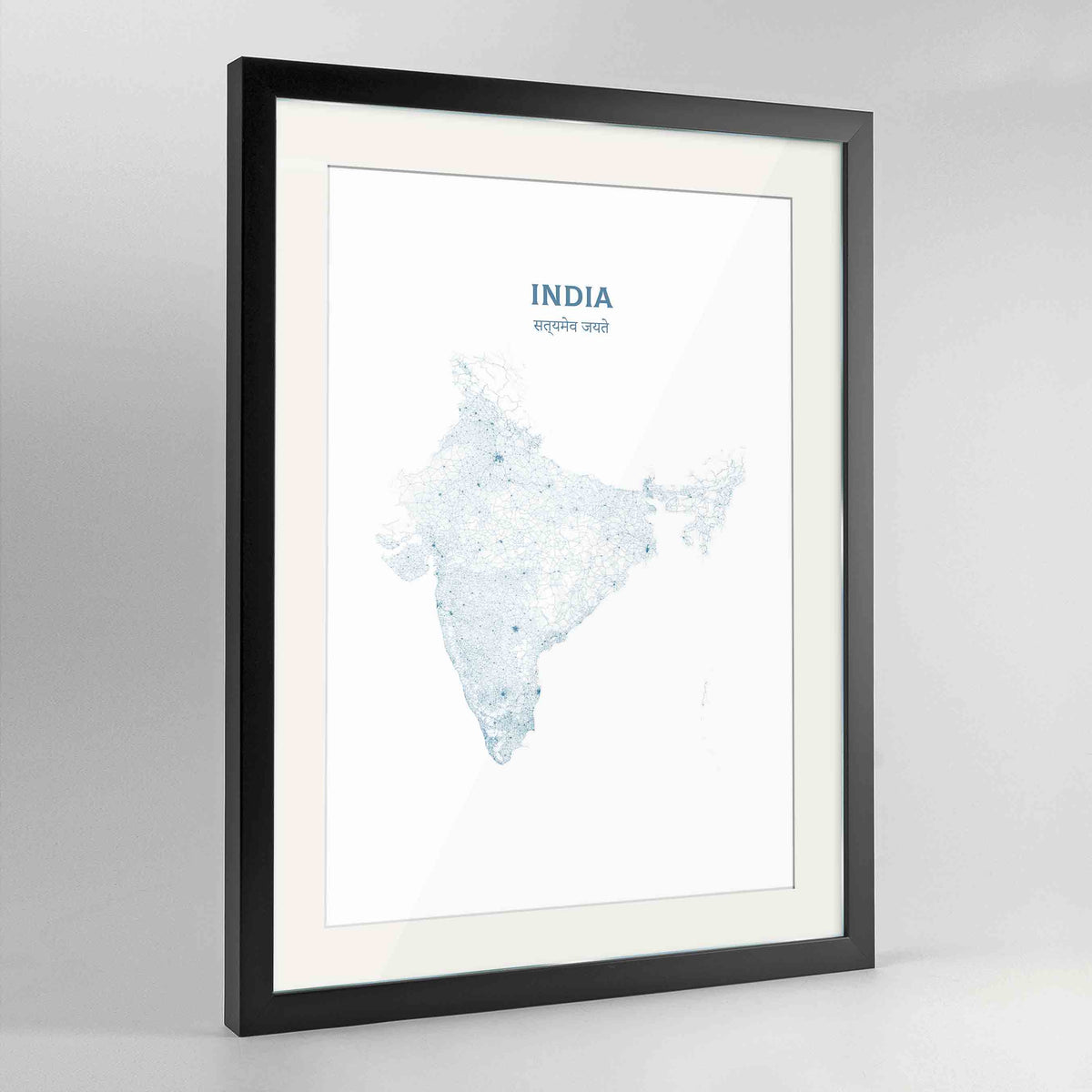 India - All Roads Art Print - Framed