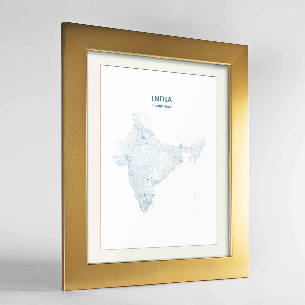 India - All Roads Art Print - Framed