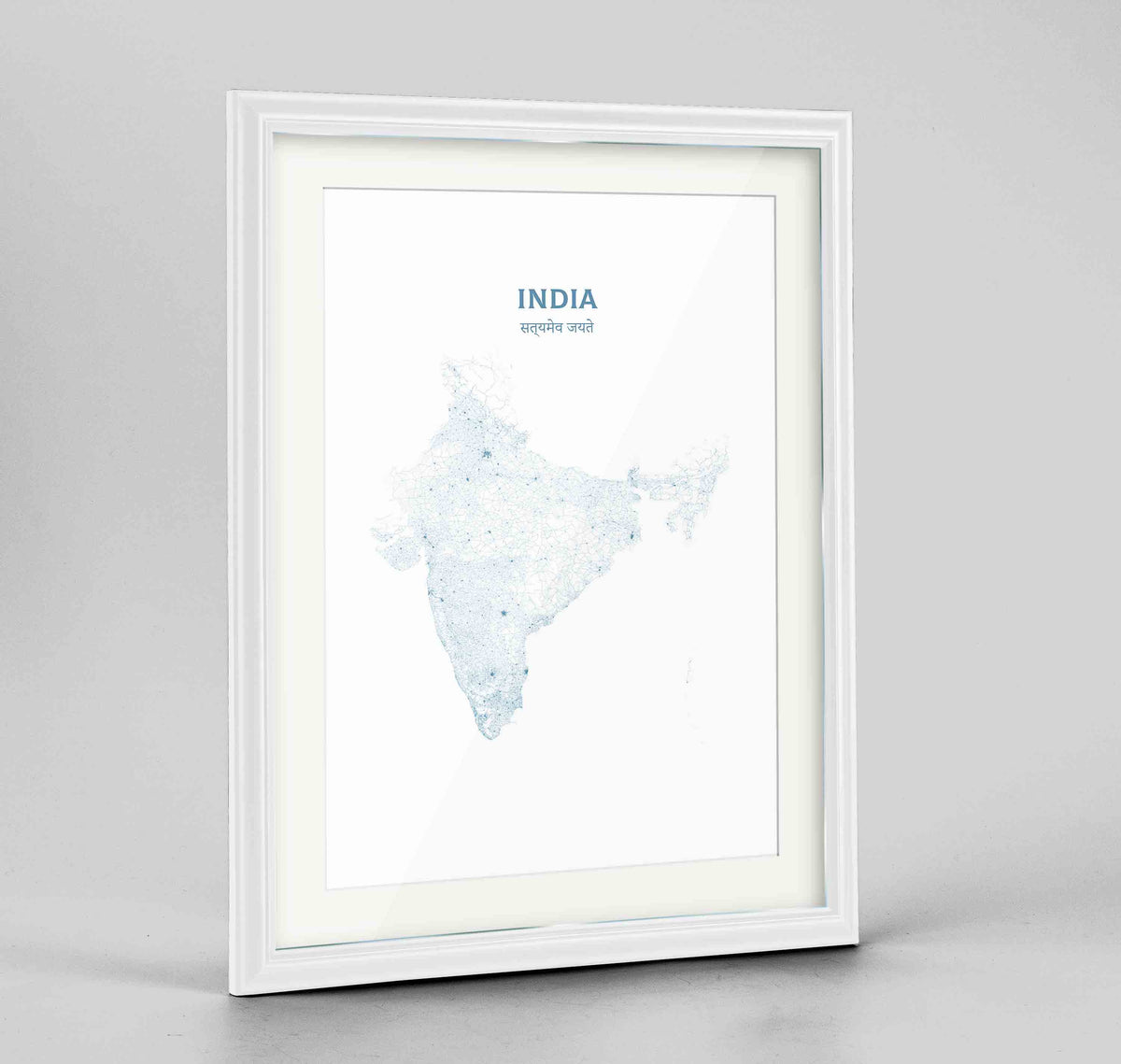 India - All Roads Art Print - Framed