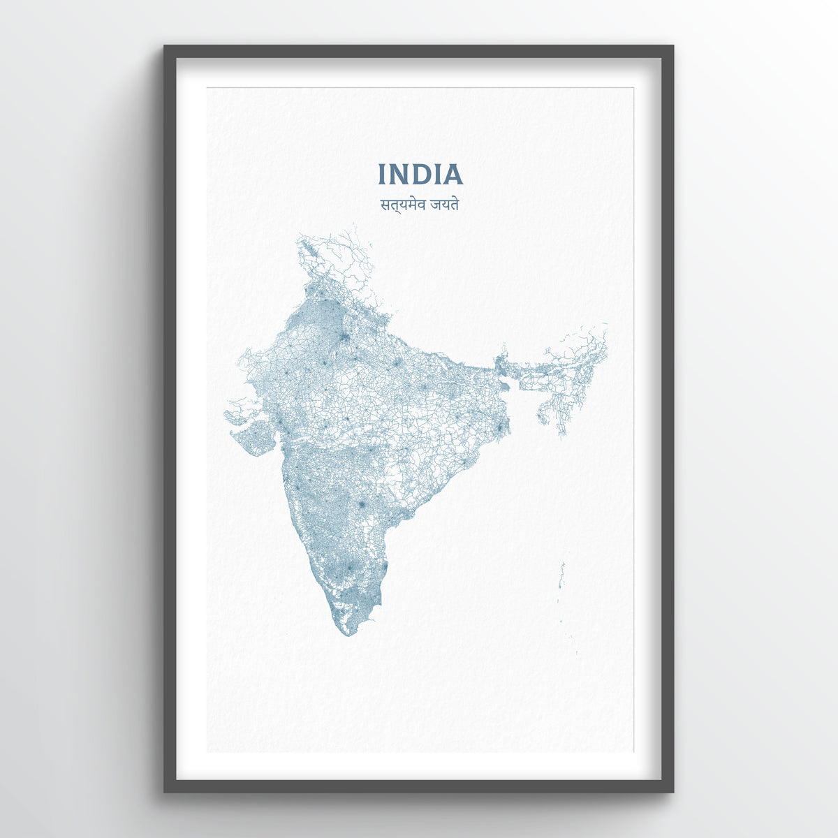 India - All Roads Art Print