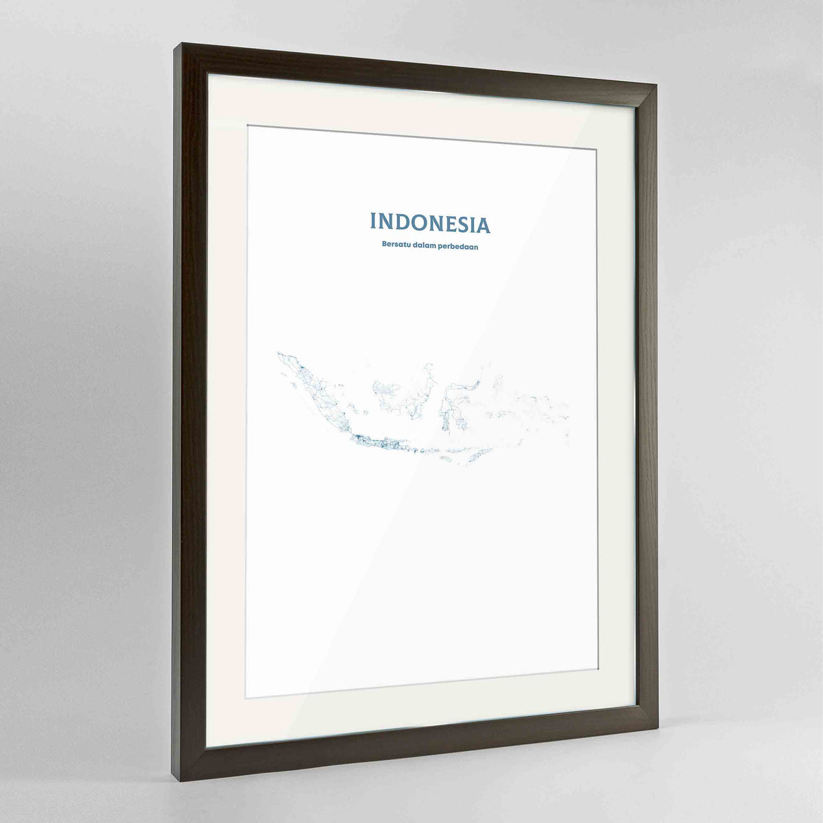 Indonesia - All Roads Art Print - Framed