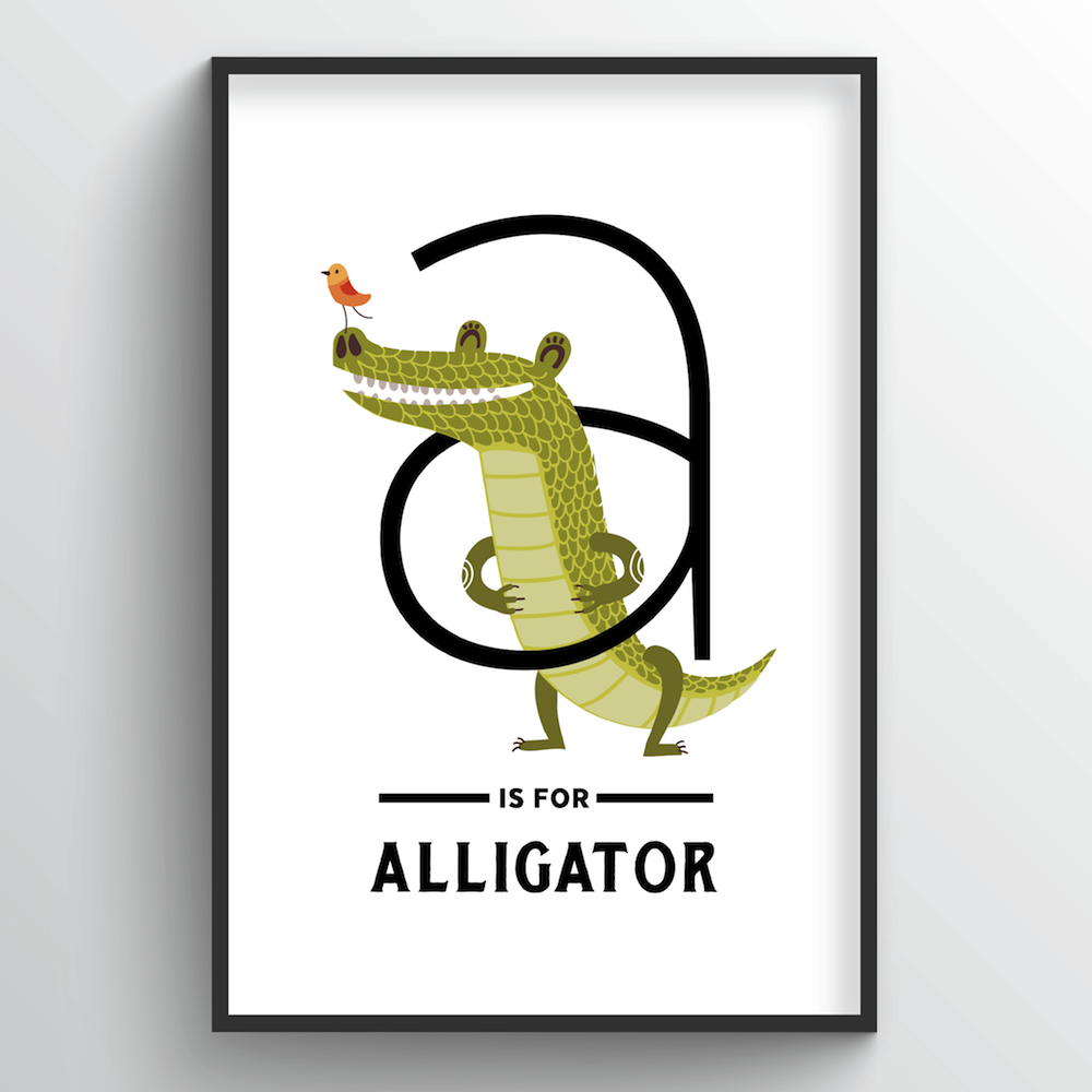 Animal Alphabet - Letter A - Point Two Design