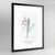 Everlasting Pea Botanical Art Print - Framed
