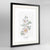Field Rose Botanical Art Print - Framed