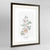 Field Rose Botanical Art Print - Framed