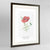 Scarlet Poppy Botanical Art Print - Framed
