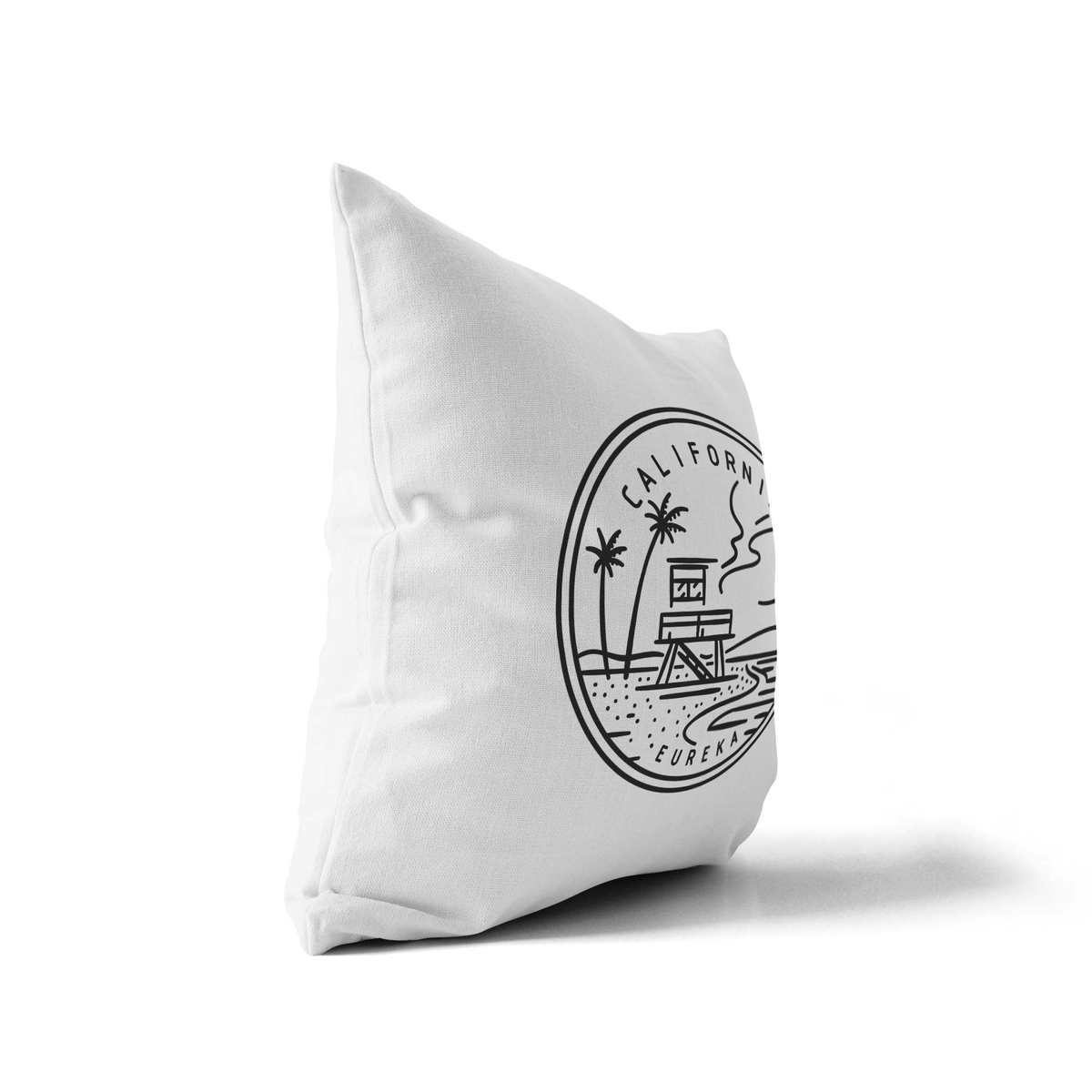 California State Crest Velveteen Throw Pillow - Point Two Design