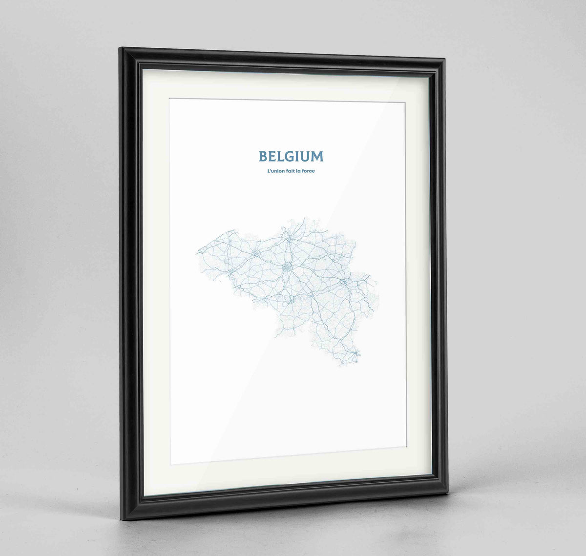 Belgium - All Roads Art Print - Framed