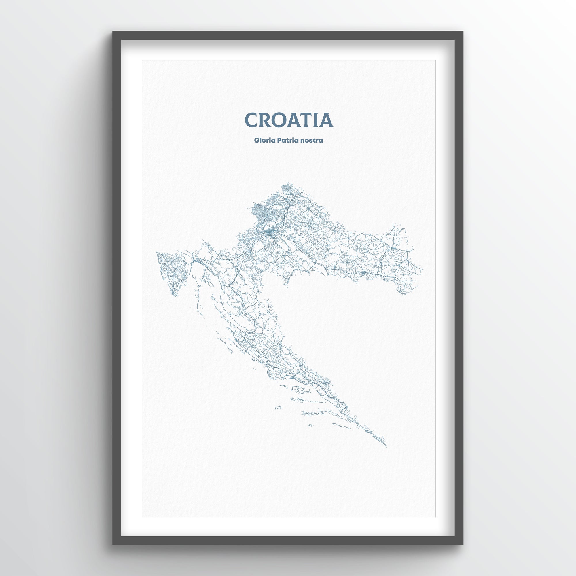 Croatia - All Roads Art Print - Point Two Design