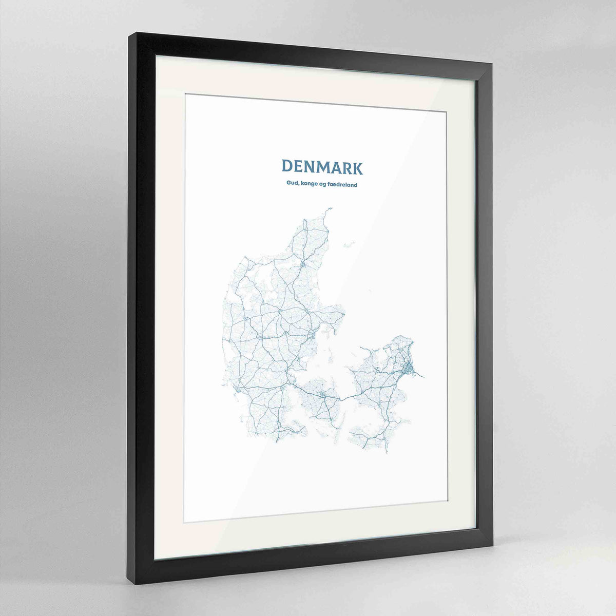 Denmark - All Roads Art Print - Framed