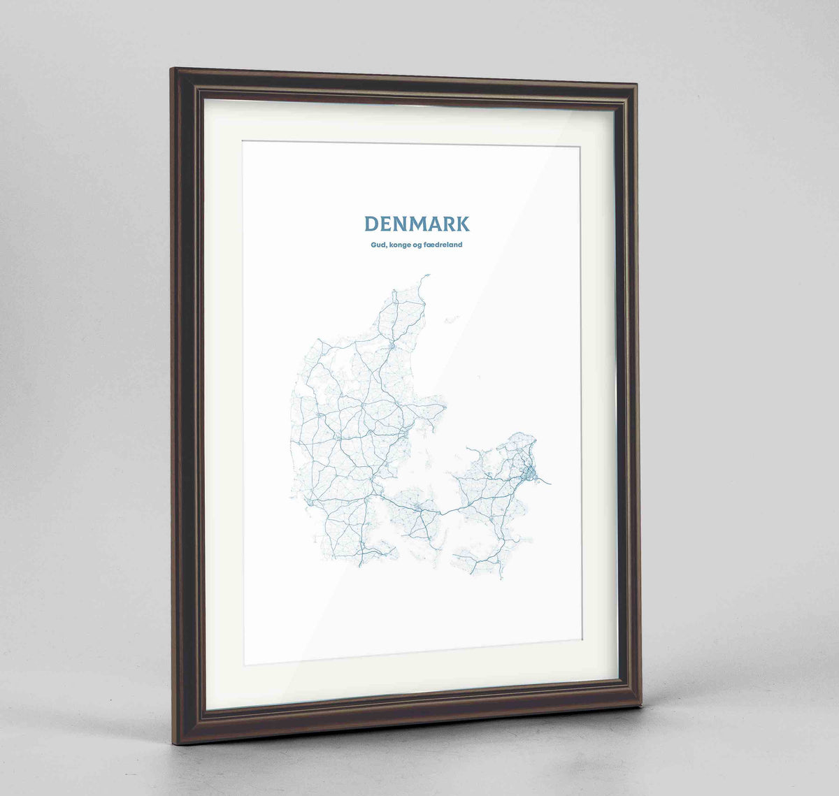 Denmark - All Roads Art Print - Framed