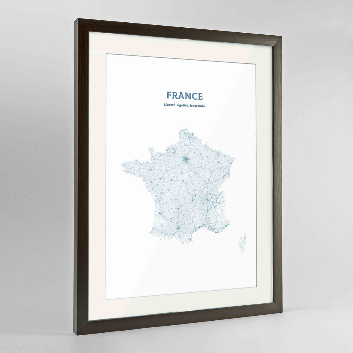 France - All Roads Art Print - Framed