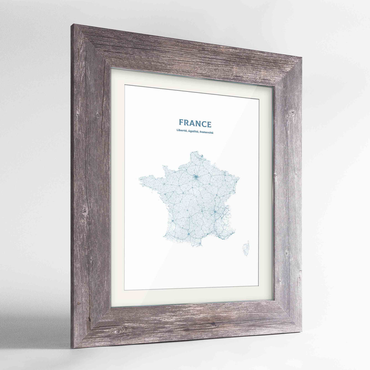 France - All Roads Art Print - Framed