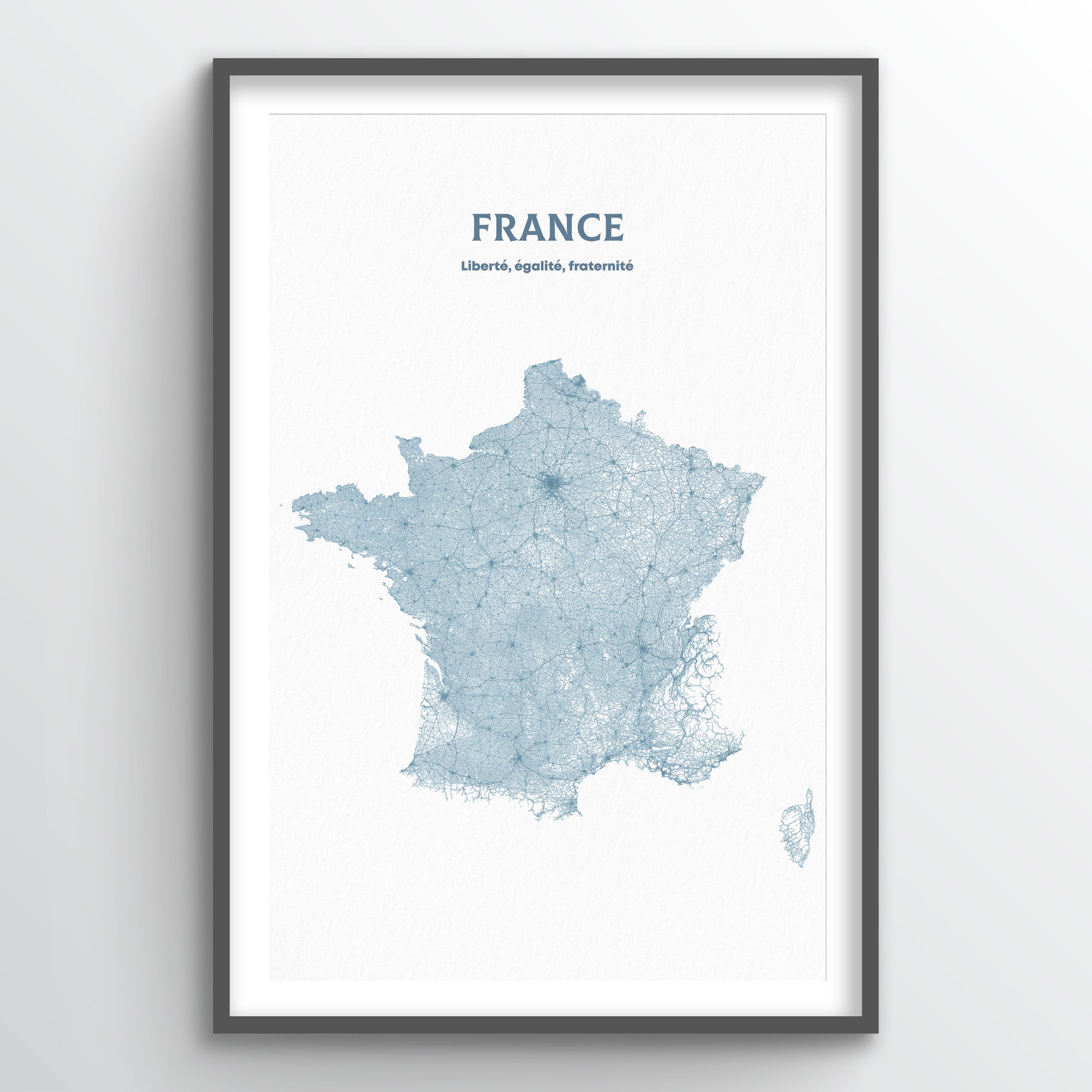 France - All Roads Art Print - Point Two Design