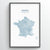France - All Roads Art Print - Point Two Design
