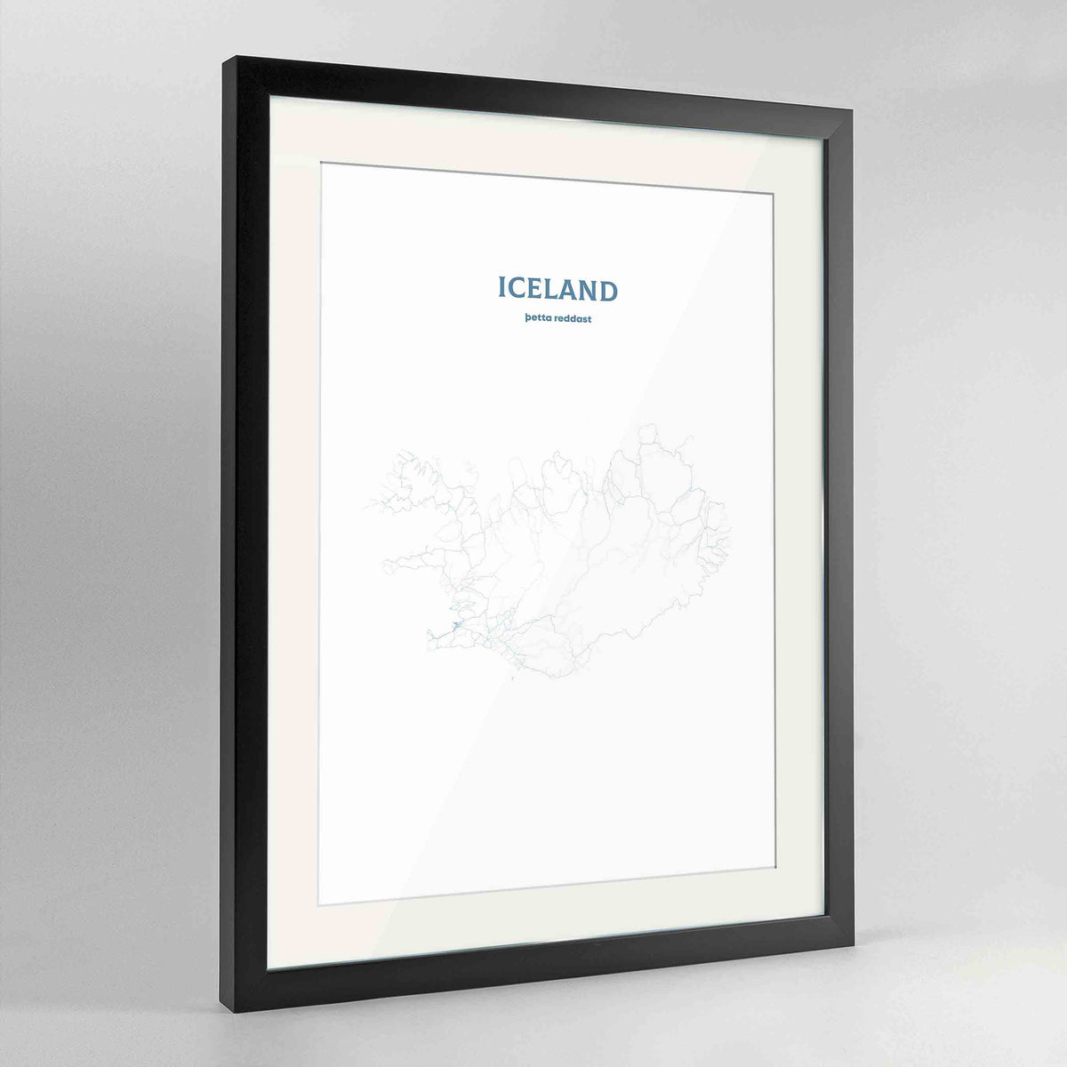 Iceland - All Roads Art Print - Framed