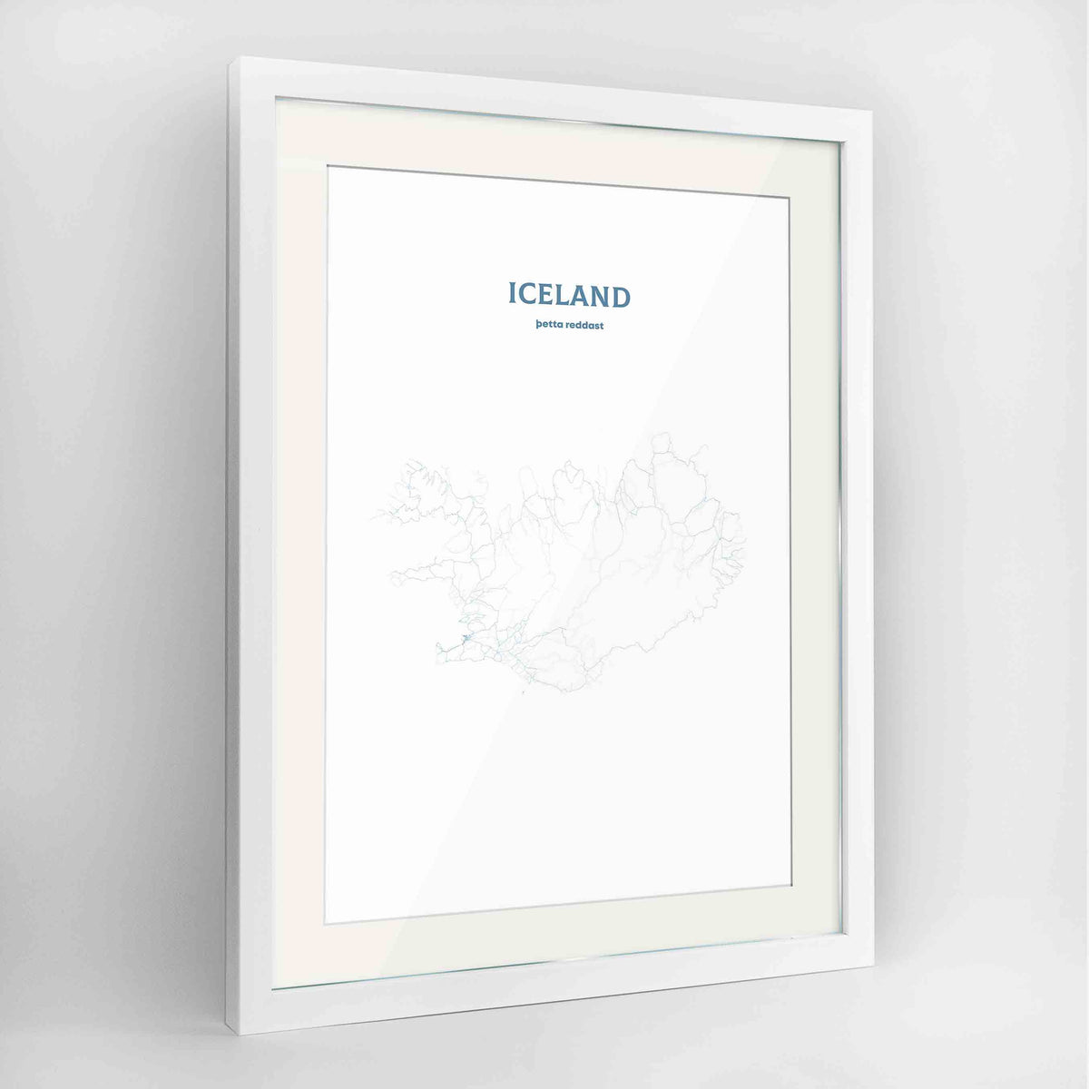 Iceland - All Roads Art Print - Framed