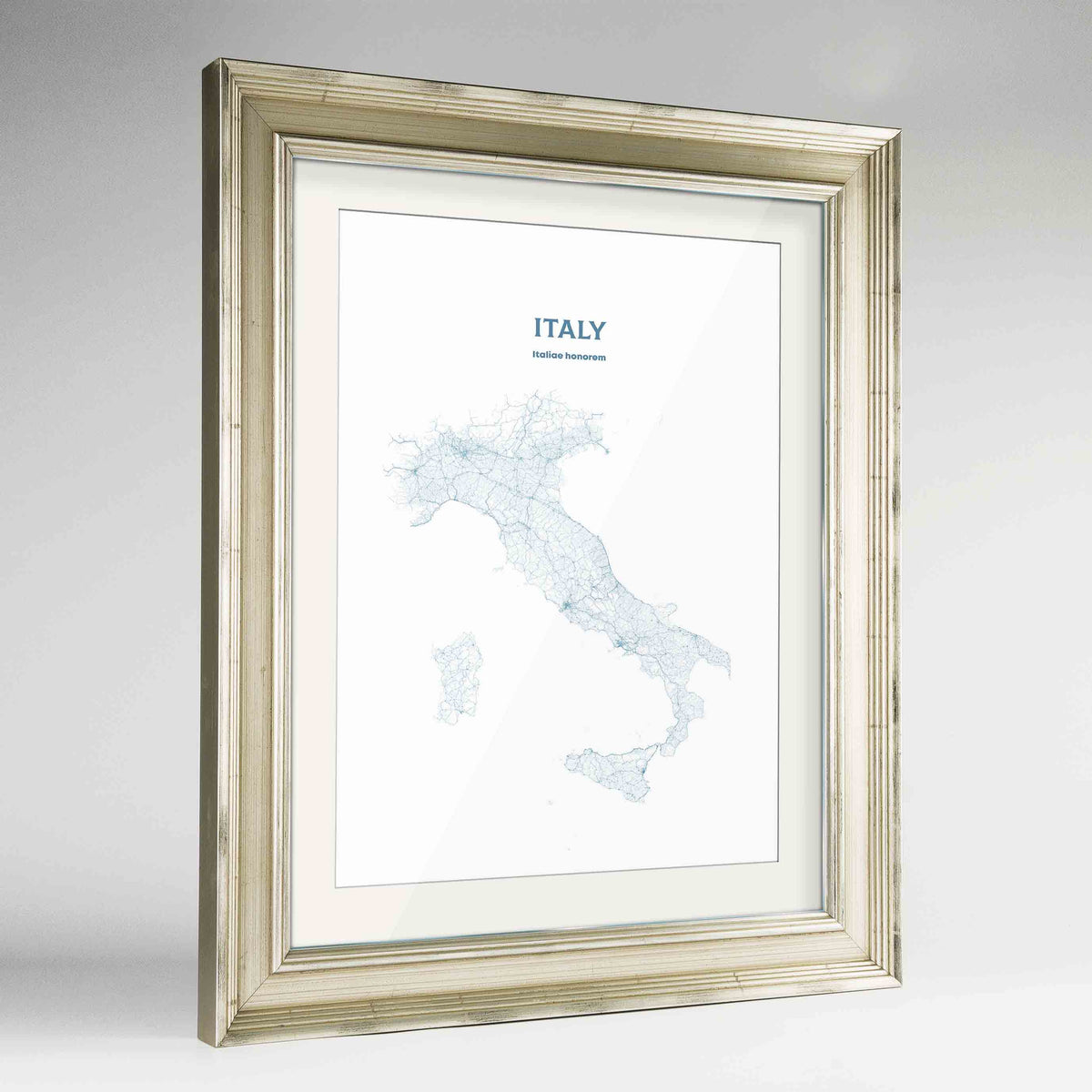 Italy - All Roads Art Print - Framed