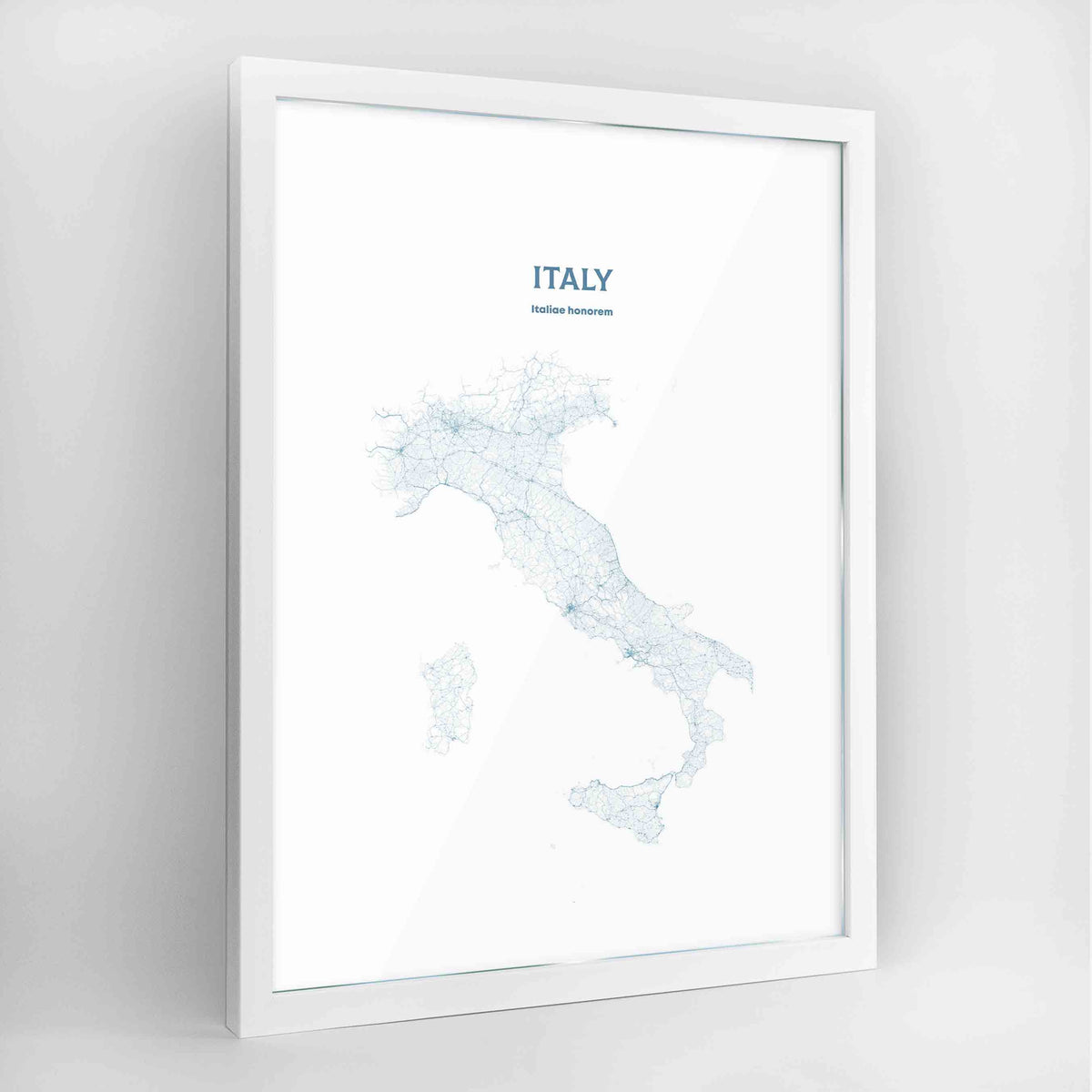 Italy - All Roads Art Print - Framed
