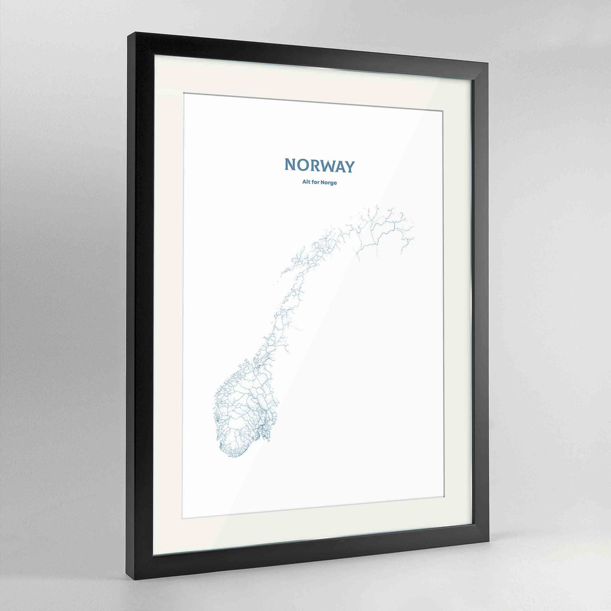 Norway - All Roads Art Print - Framed