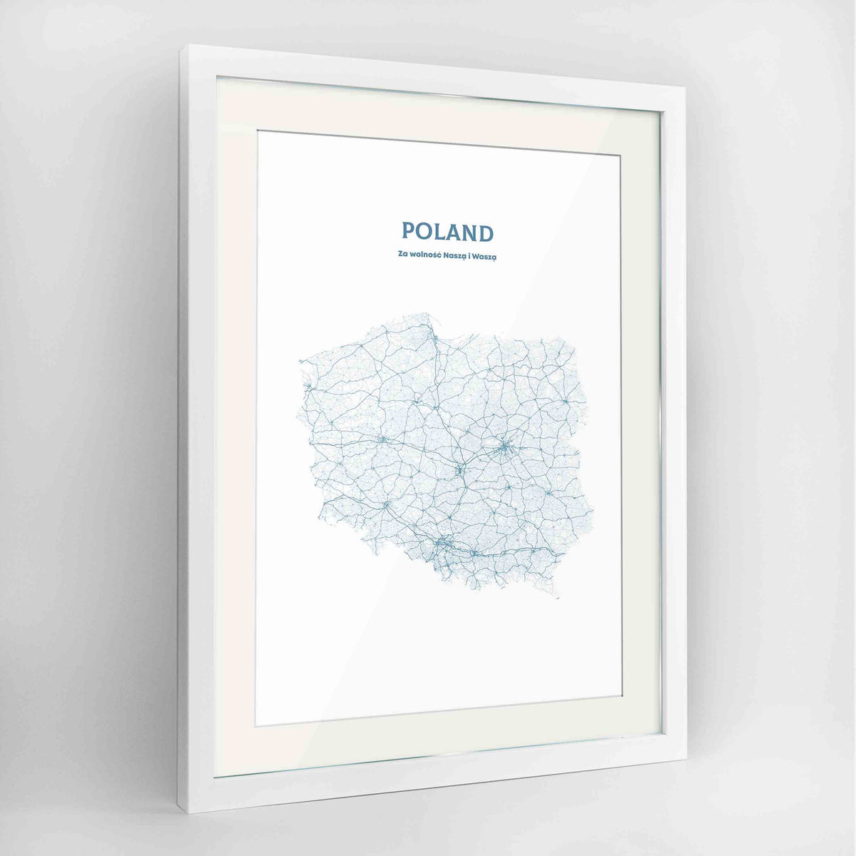 Poland - All Roads Art Print - Framed