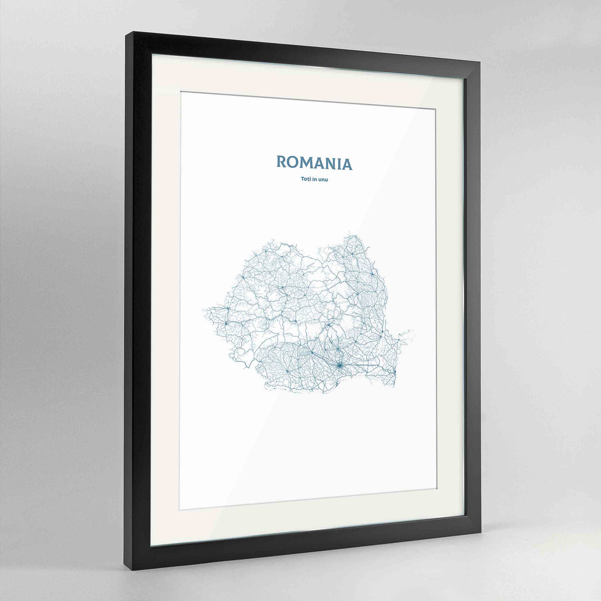 Romania - All Roads Art Print - Framed