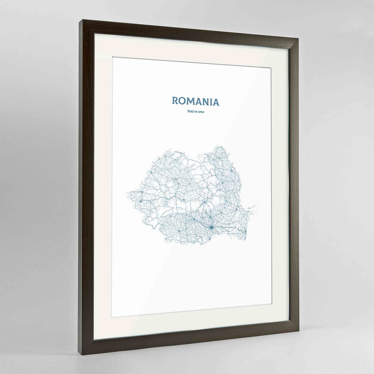 Romania - All Roads Art Print - Framed