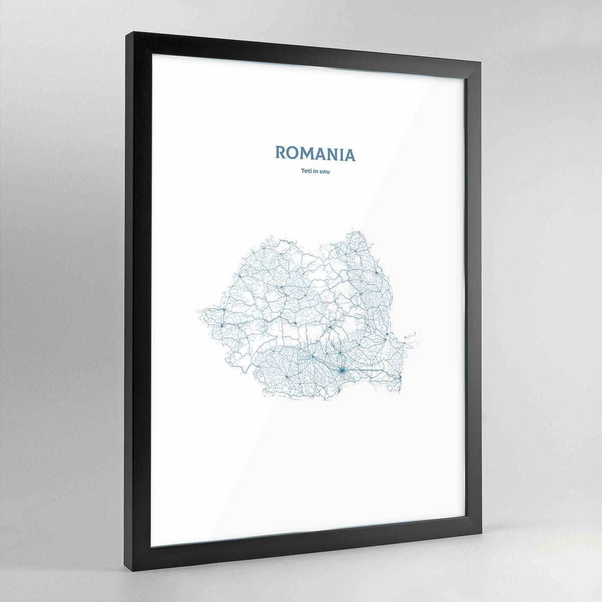 Romania - All Roads Art Print - CAD Framed