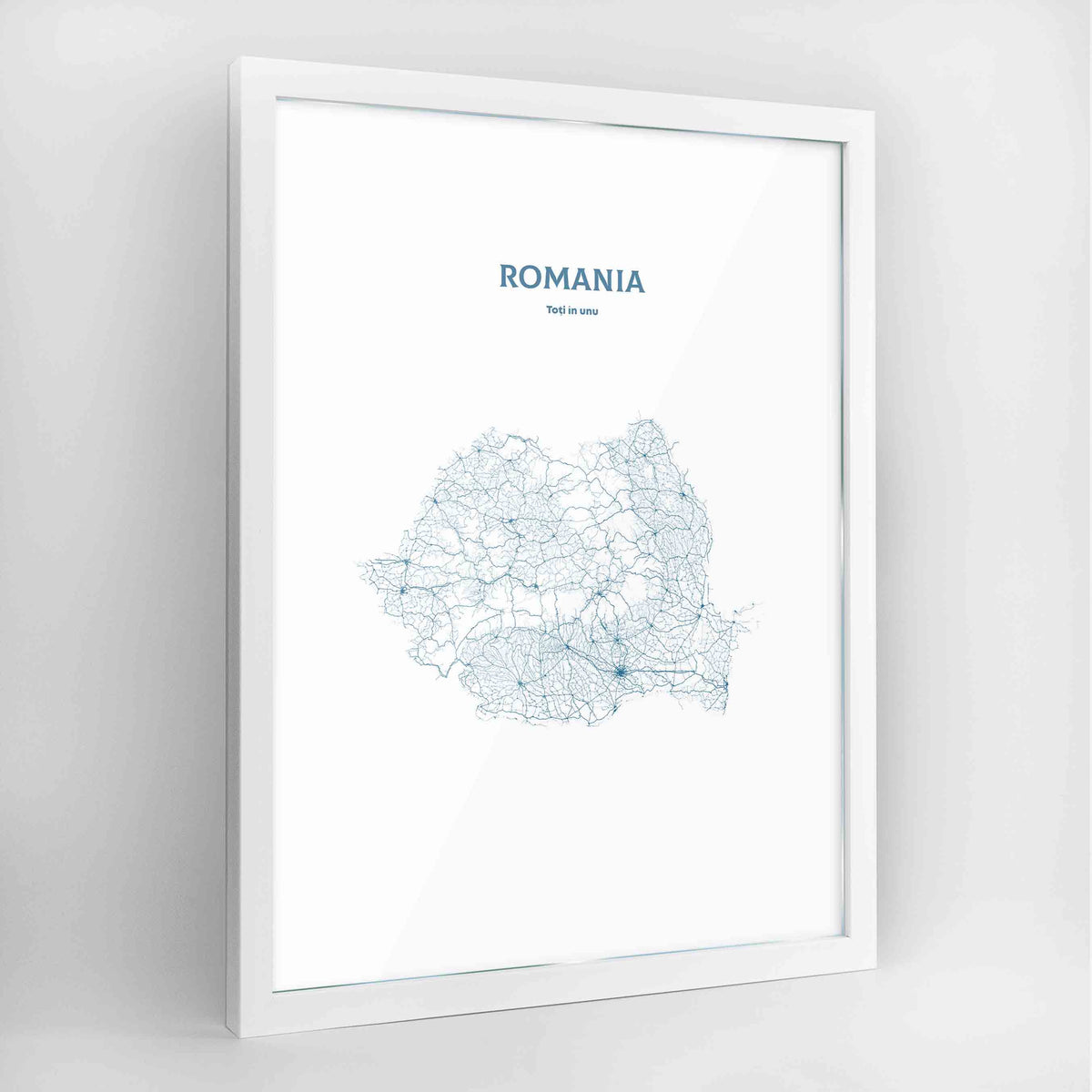 Romania - All Roads Art Print - CAD Framed