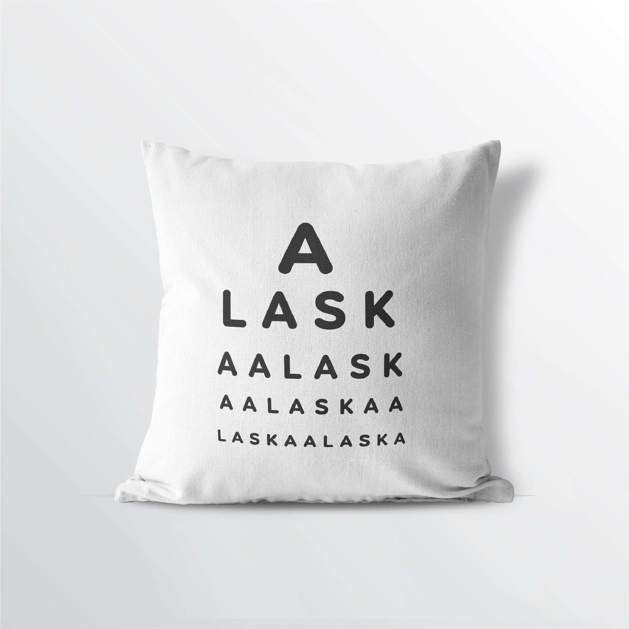 Alaska "Eye Exam" Velveteen Throw Pillow - Point Two Design